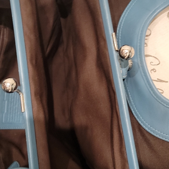 Blue Leather Shoulder Bag - Picture 6 of 10